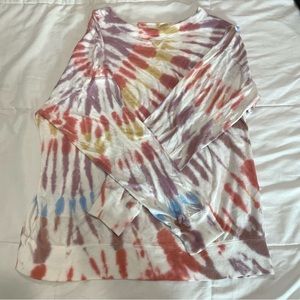 Aeropostale Boyfriend Fit Tie-Dyed Long Sleeve Shirt